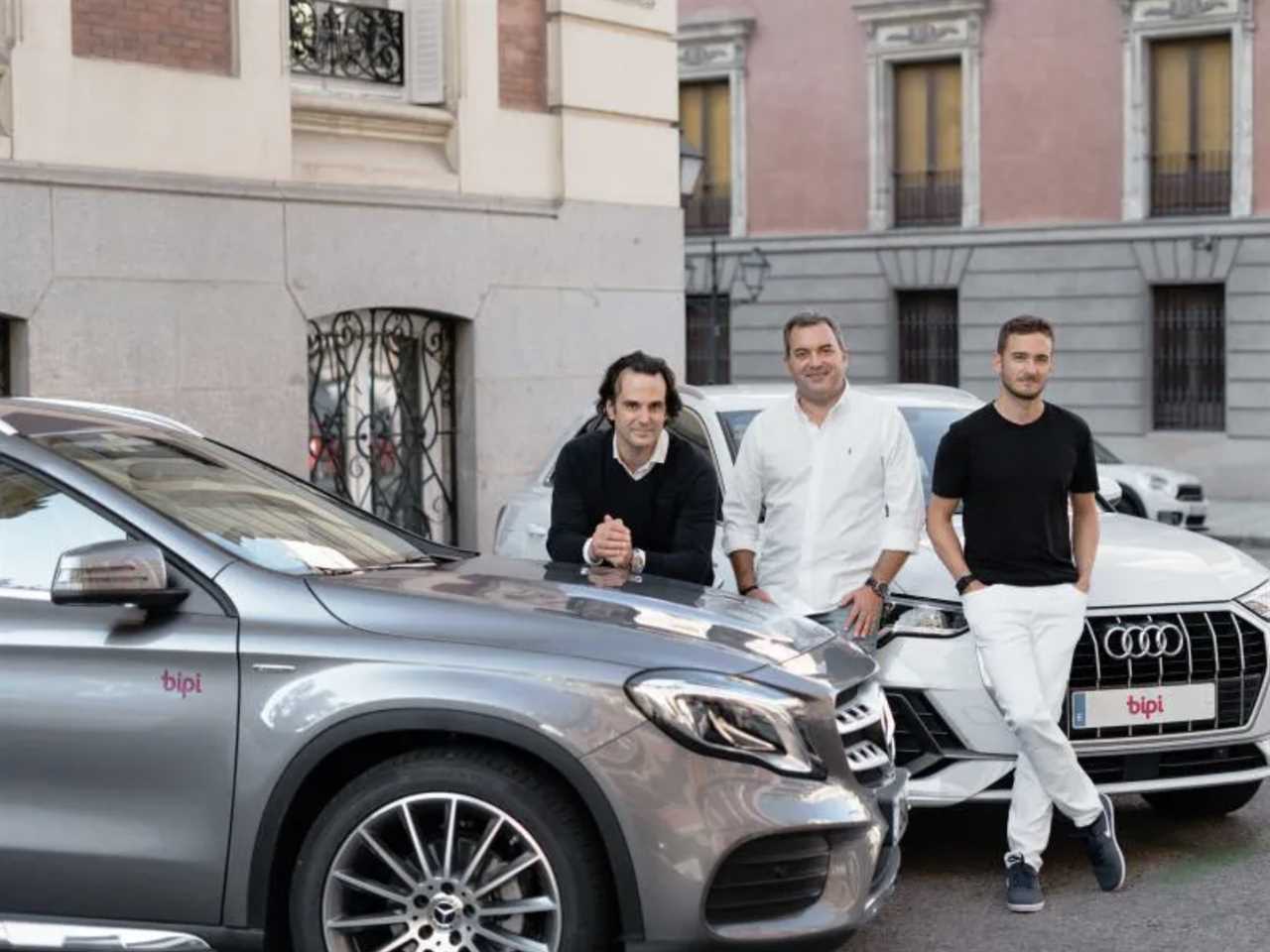 Bipi car rental team: from left to right, Alejandro Vigaray, co-founder and COO; José Luis Hernández, CSO, and Hans Christ, co-founder and CEO.