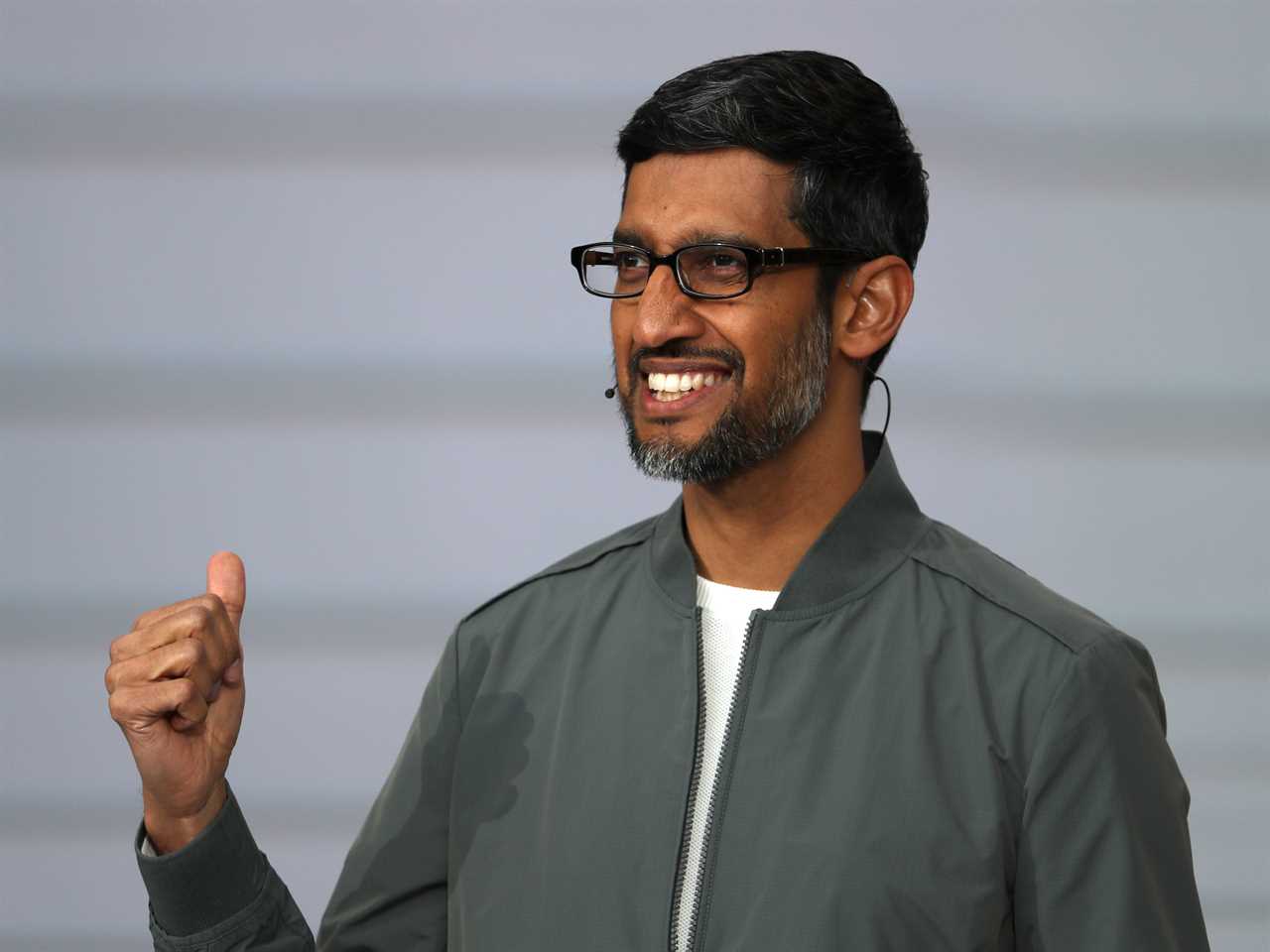 GettyImages Google CEO Sundar Pichai delivers the keynote address at the 2019 Google I/O conference at Shoreline Amphitheatre on May 07, 2019 in Mountain View, California.