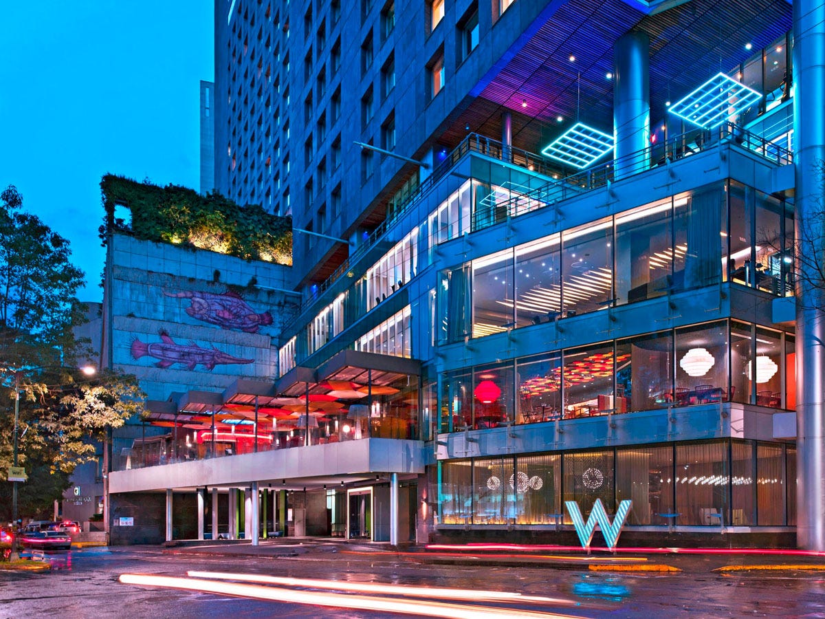 Exterior of the W hotel Mexico City