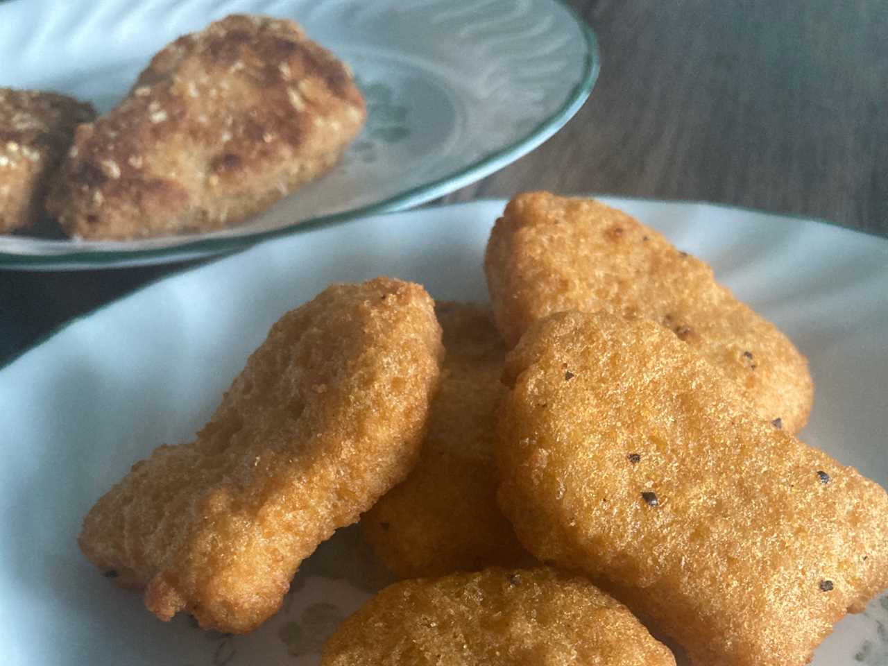 Meatless Chicken nuggets on plates