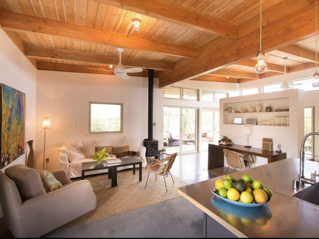 Loft on an eco farm in Hawaii on Airbnb.