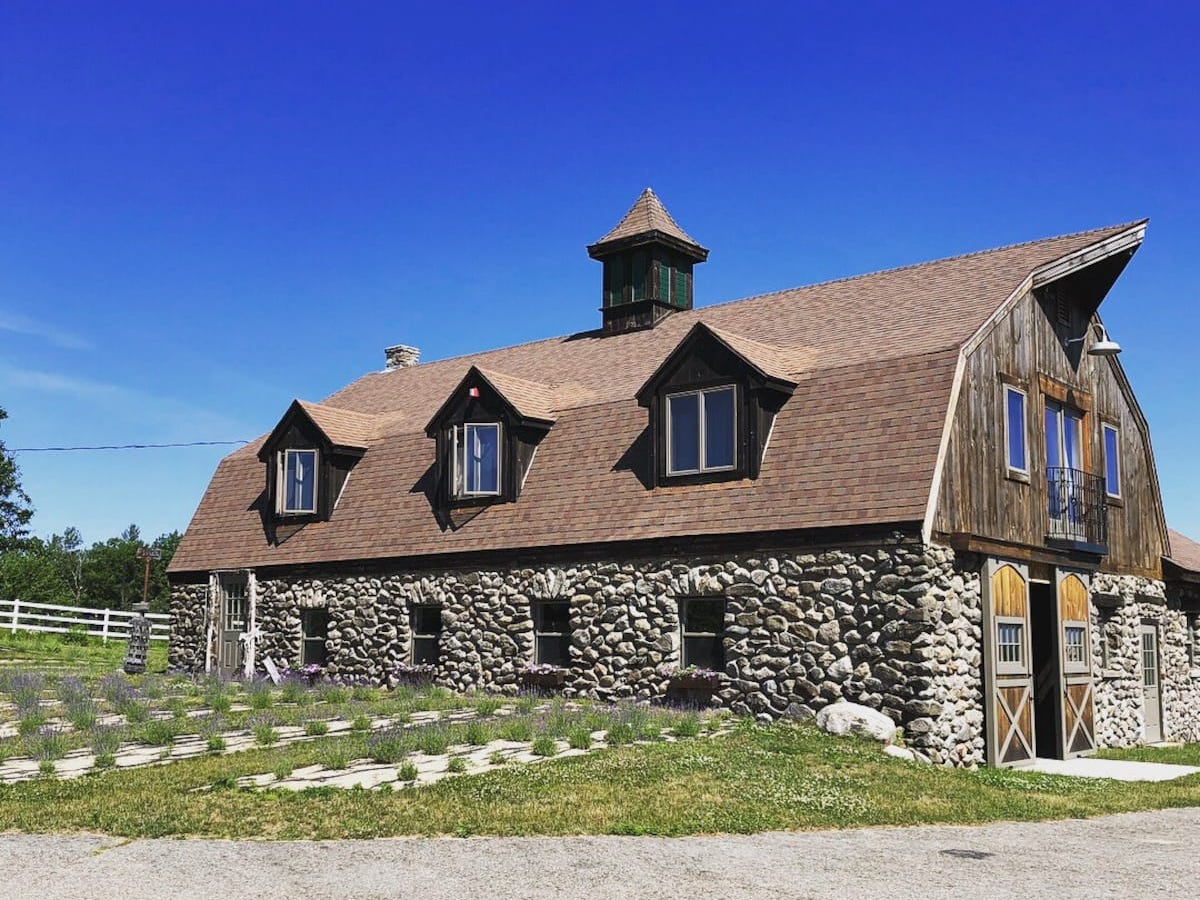 Hayloft on a lavender farm in Holden, Massachusetts