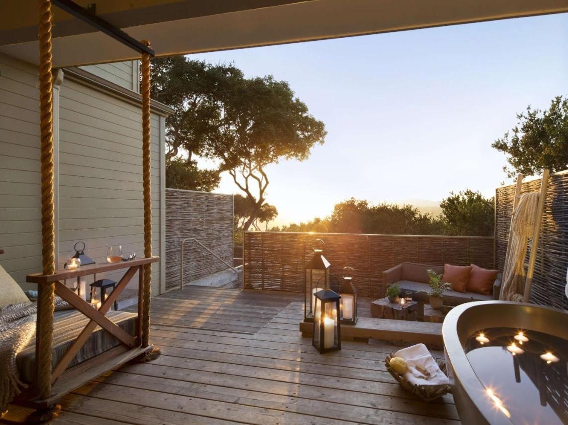A suite terrace at Carmel Valley Ranch.