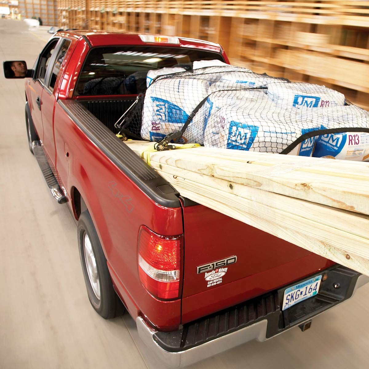 hauling lumber truck