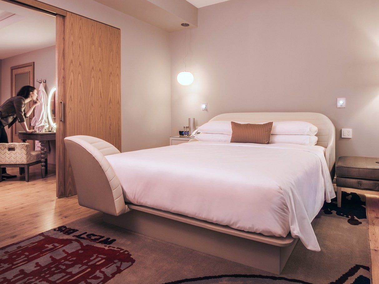 A room at Virgin Hotels Chicago.