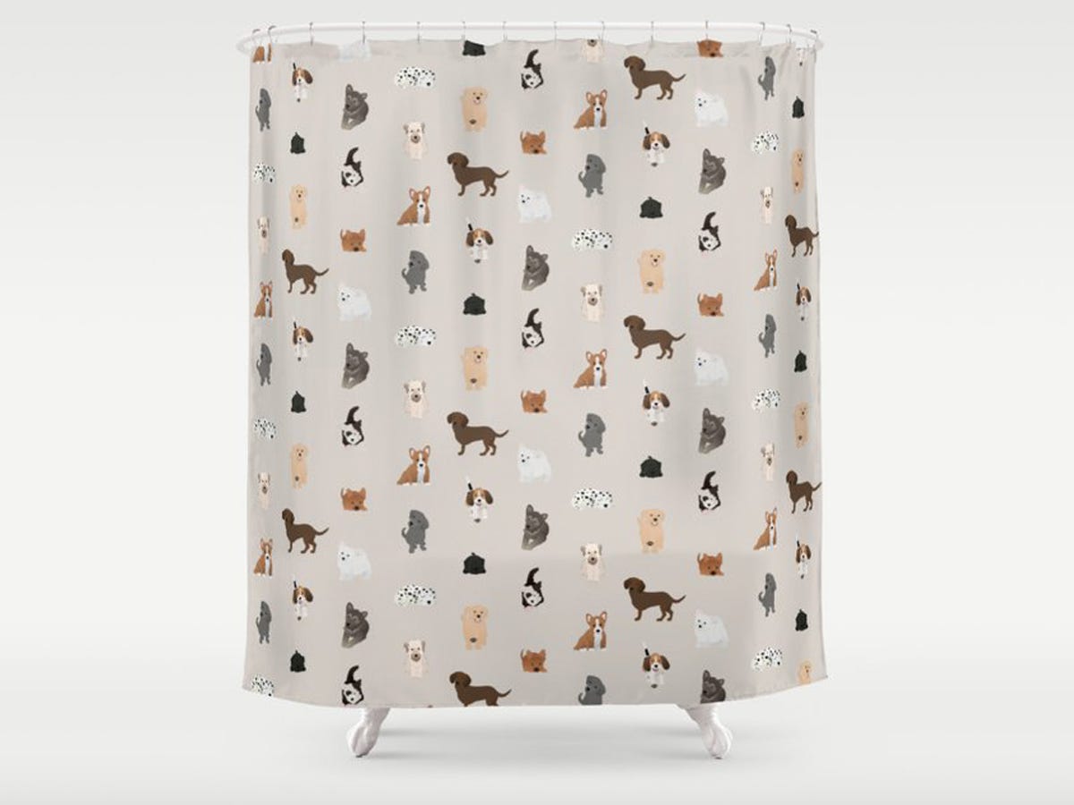 dog shower curtain