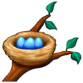 nest with eggs emoji
