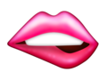 biting lip emoji