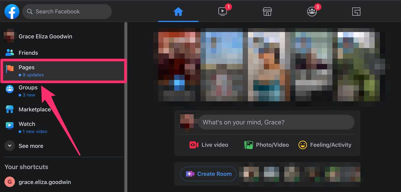 Screenshot of Facebook website homepage