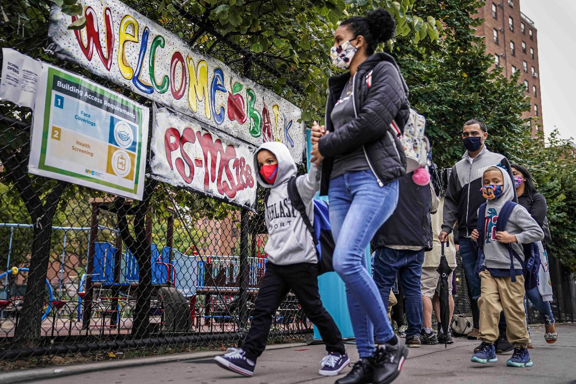 An uneasy return to the classroom in New York City