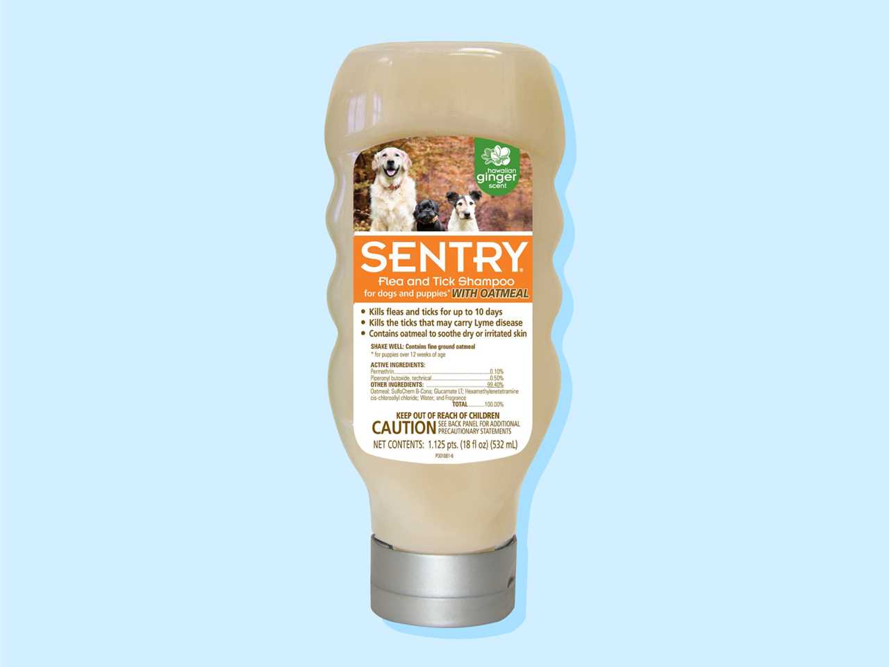 Sentry Flea & Tick Oatmeal Hawaiian Ginger Shampoo for Dogs