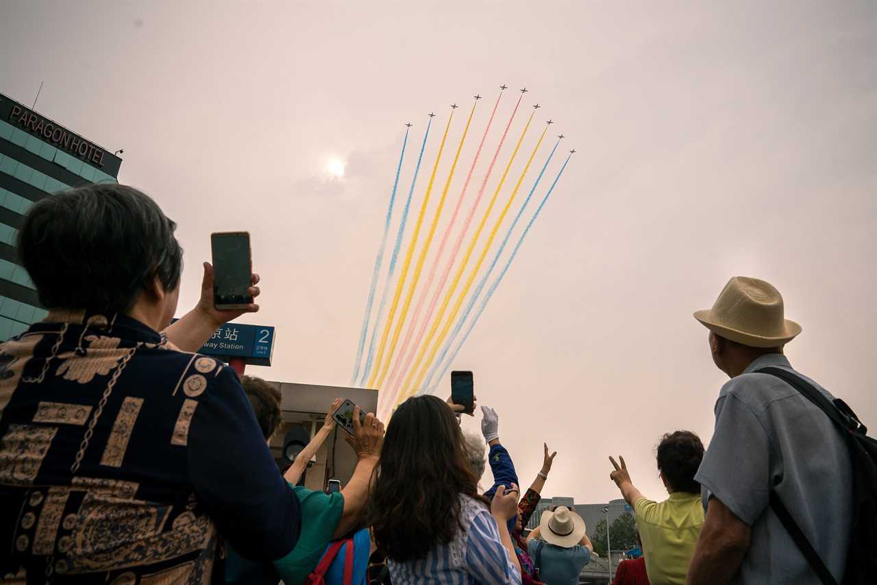 Beijing military flypast communist party centenary