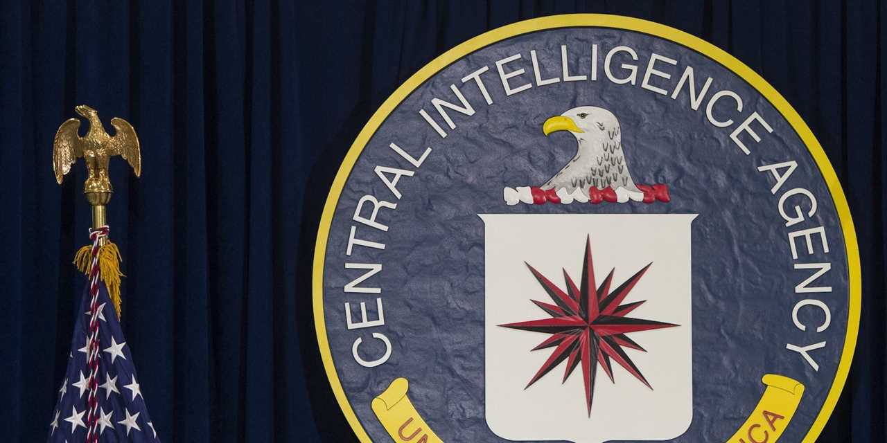 The seal of the Central Intelligence Agency (CIA) is seen at CIA Headquarters in Langley, Virginia, April 13, 2016. (Photo by SAUL LOEB / AFP) (Photo by SAUL LOEB/AFP via Getty Images)