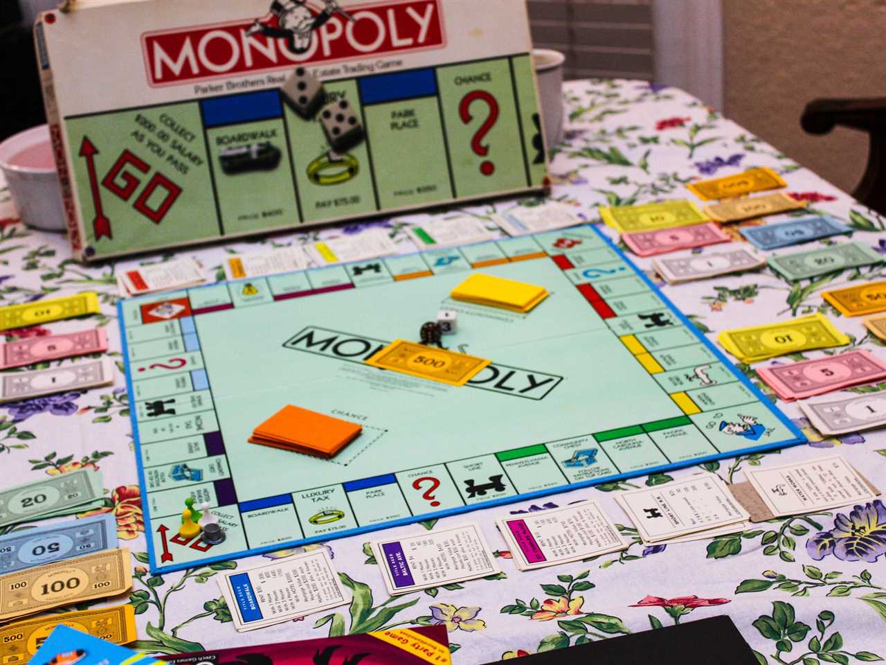 A photo of the Monopoly game board