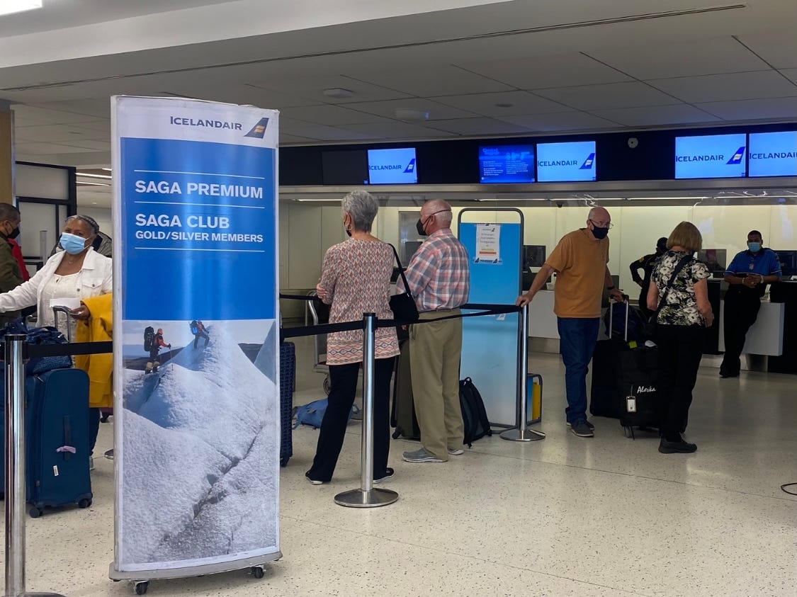 Icelandair ticket counter at New York-JFK