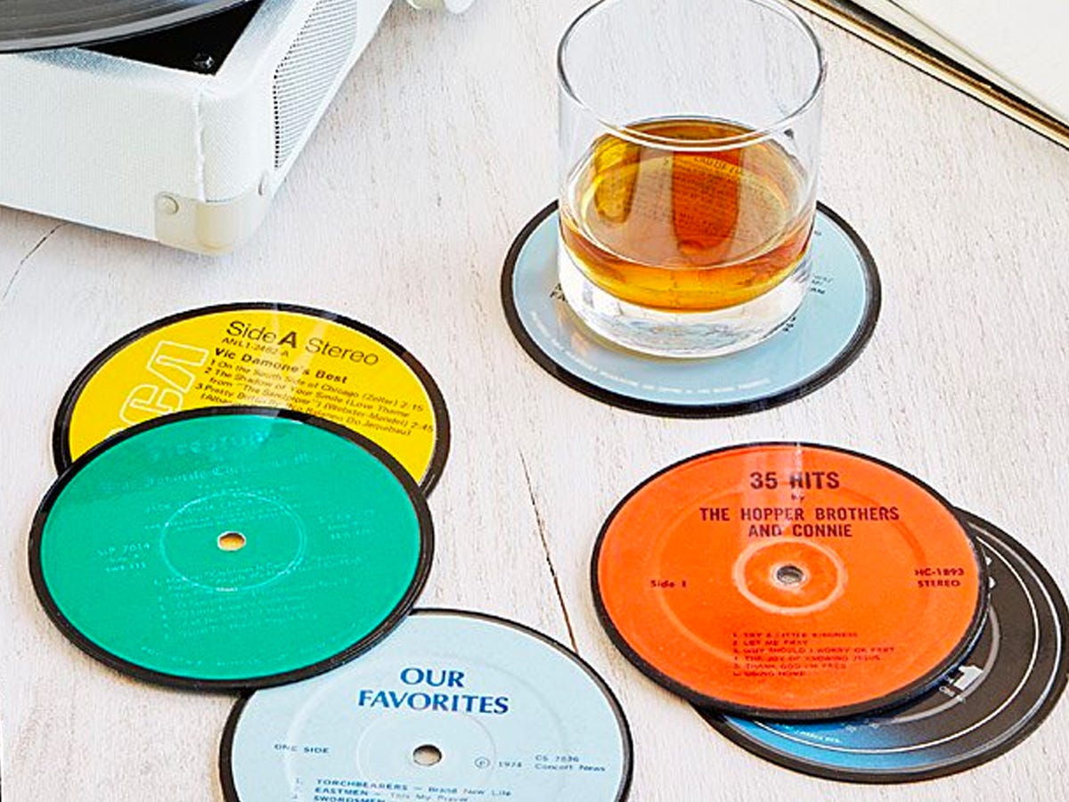best gifts for dad record coasters