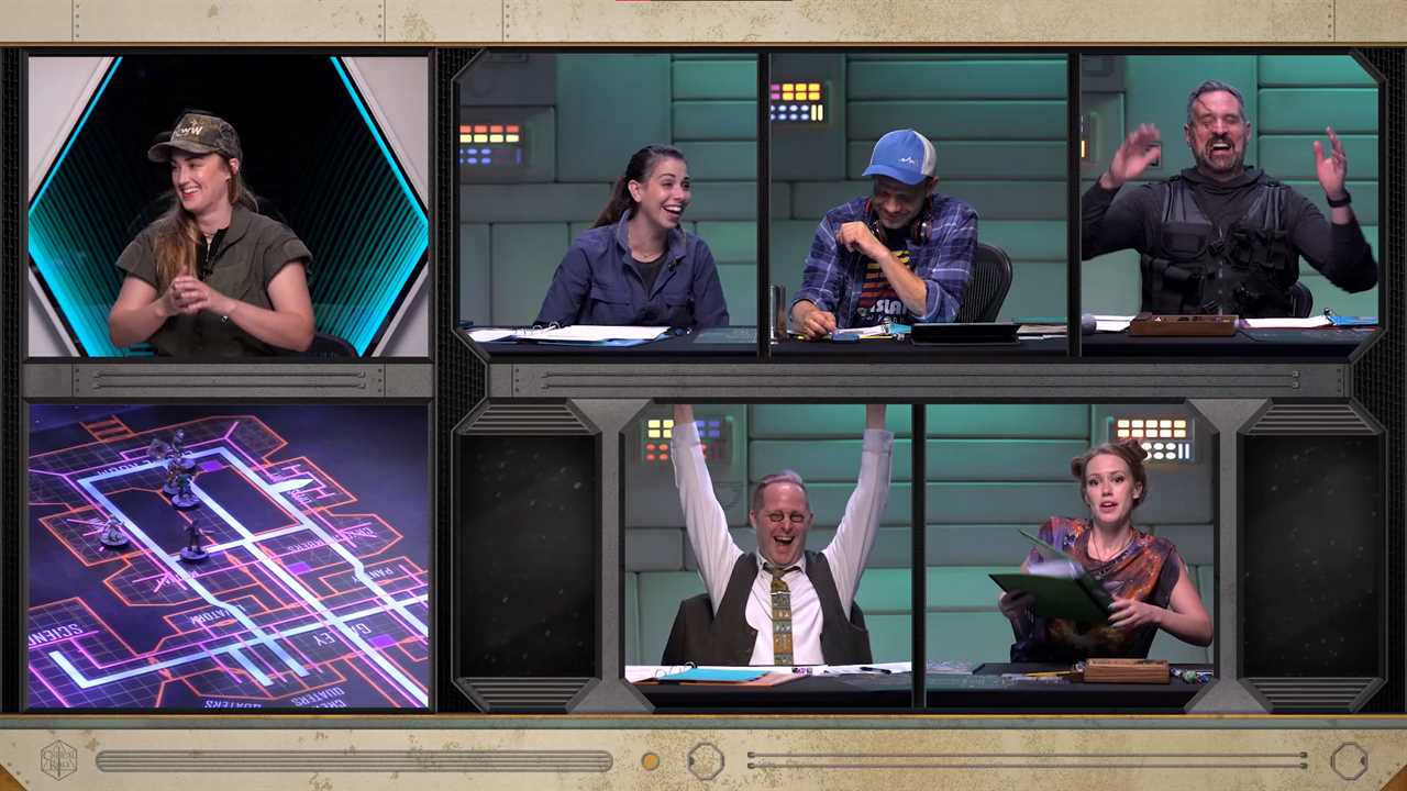 A screenshot from a live broadcast of the Twitch channel "Critical Role."