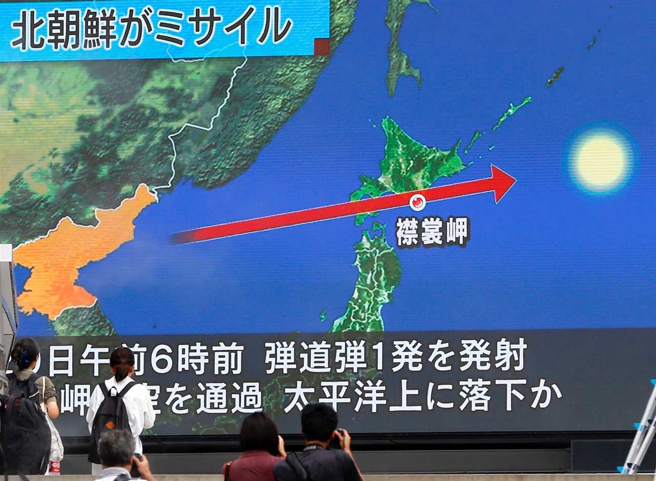 Japanese TV report on North Korea missile launch