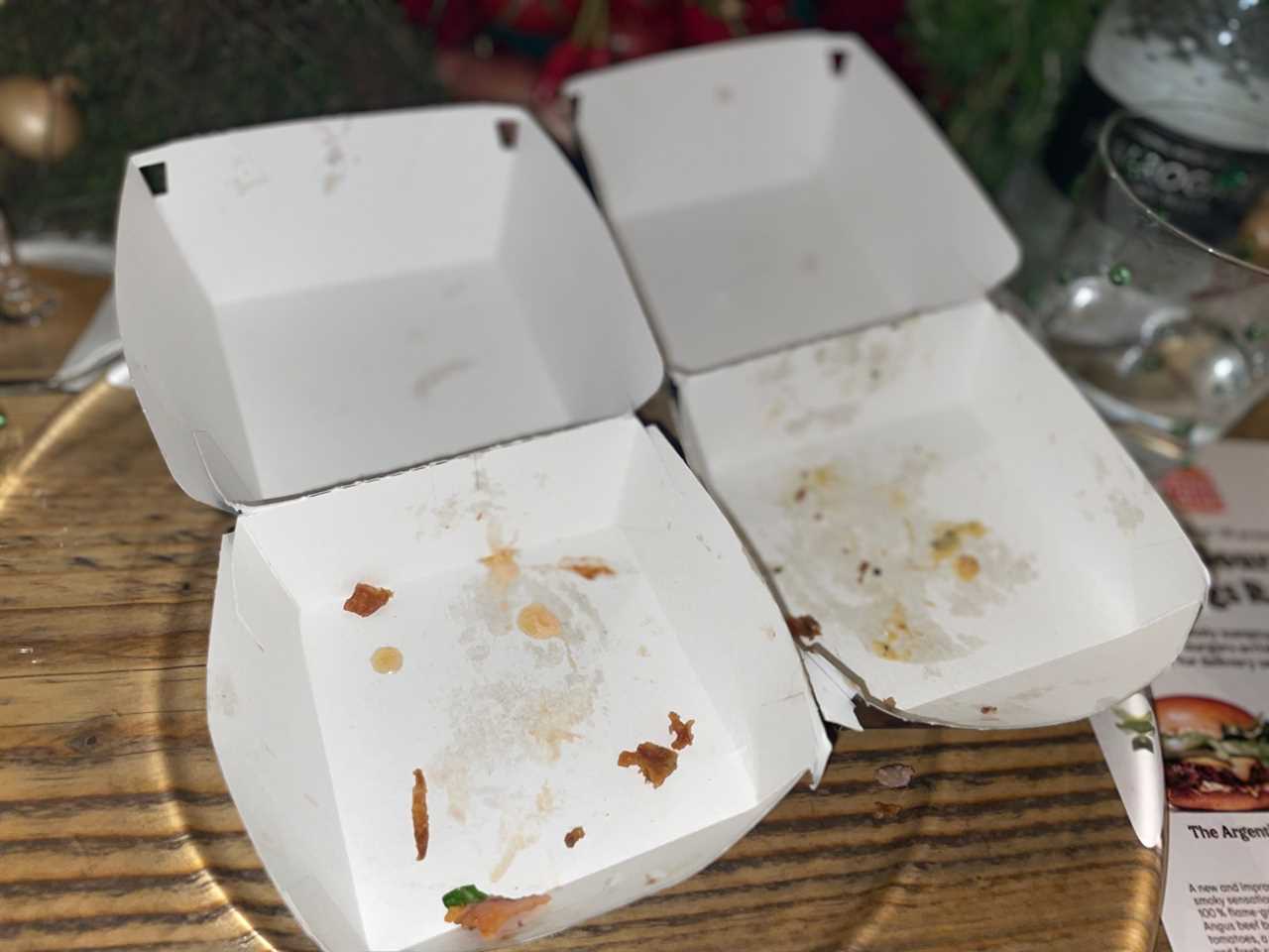 Burger King burger boxes