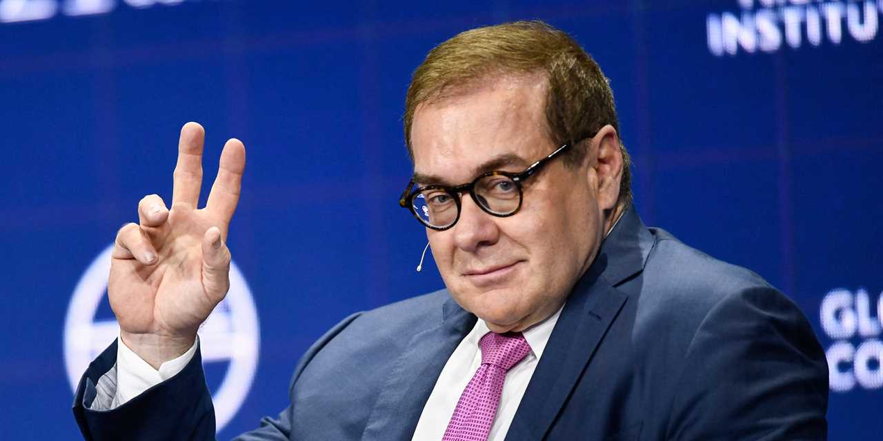 Scott Minerd, Global Chief Investment Officer at Guggenheim Partners, raises his hand during the 2021 Milken Institute Global Conference