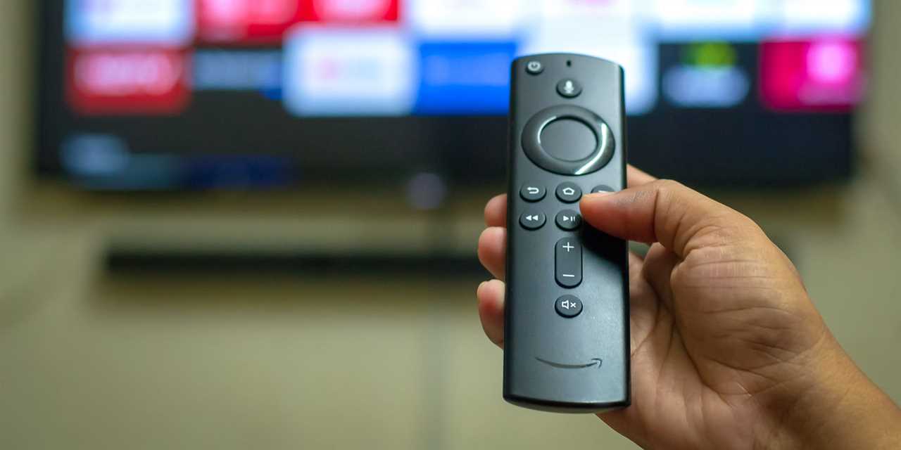 An Amazon Fire TV Stick remote.