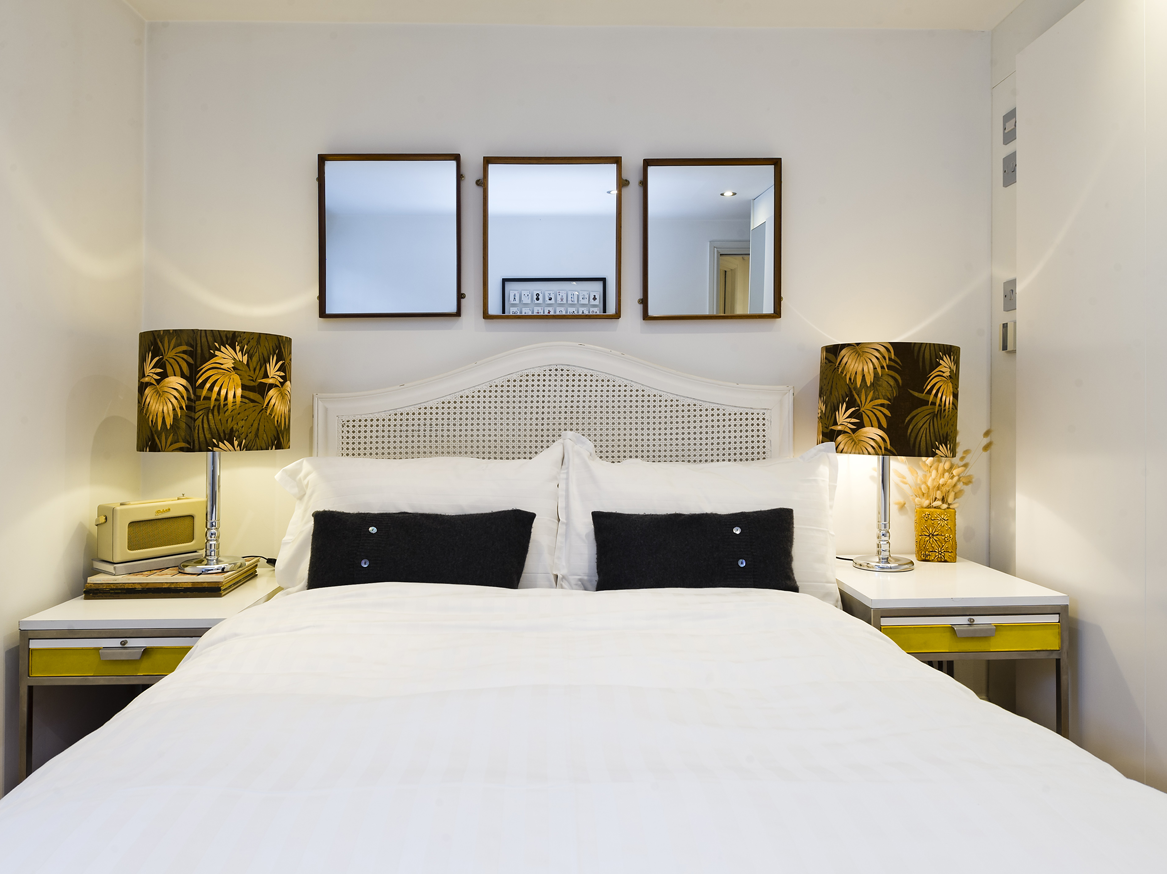 Bedroom in London's "thinnest" house