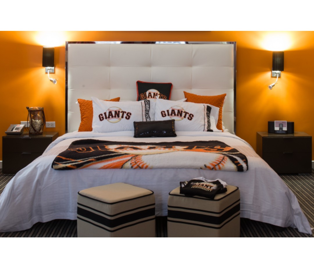 Giants themed hotel room