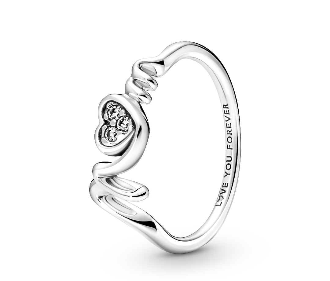 Mom Pavé Heart Ring