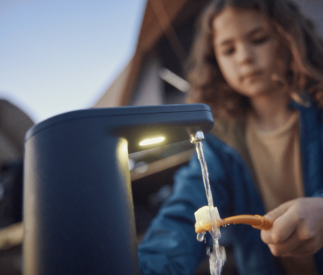 Conquer water woes in camp with Dometic's new Hydration Water Faucet.