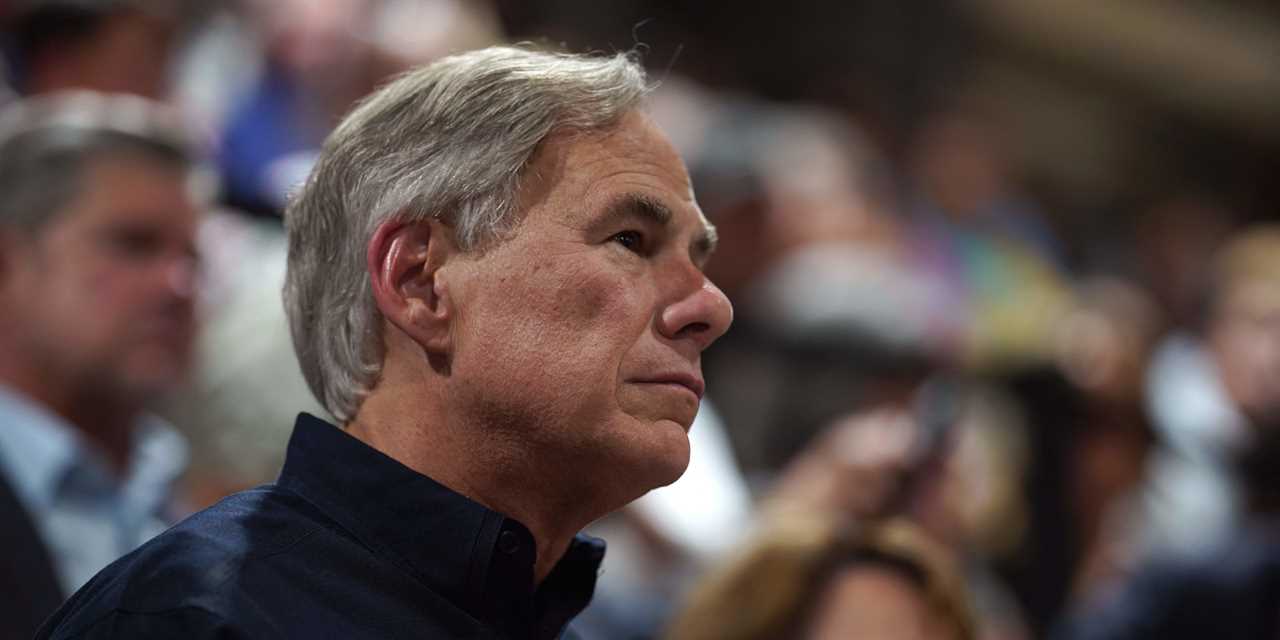 Greg Abbott at vigil