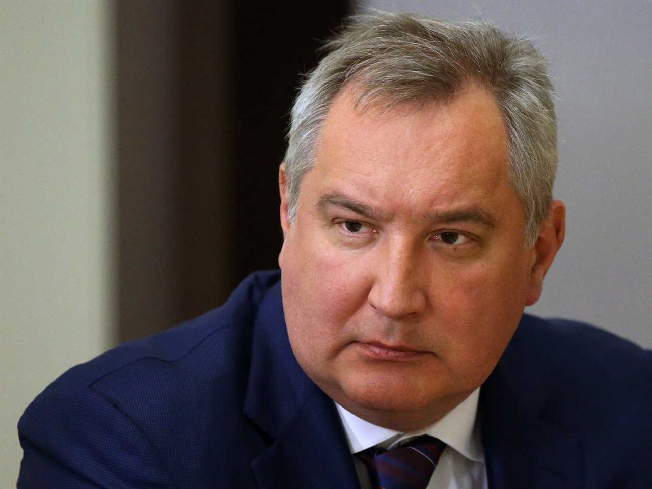 Russian former Deputy Prime Minister Dmitry Rogozin attends a meeting with high-ranked officers, defense and military officials.