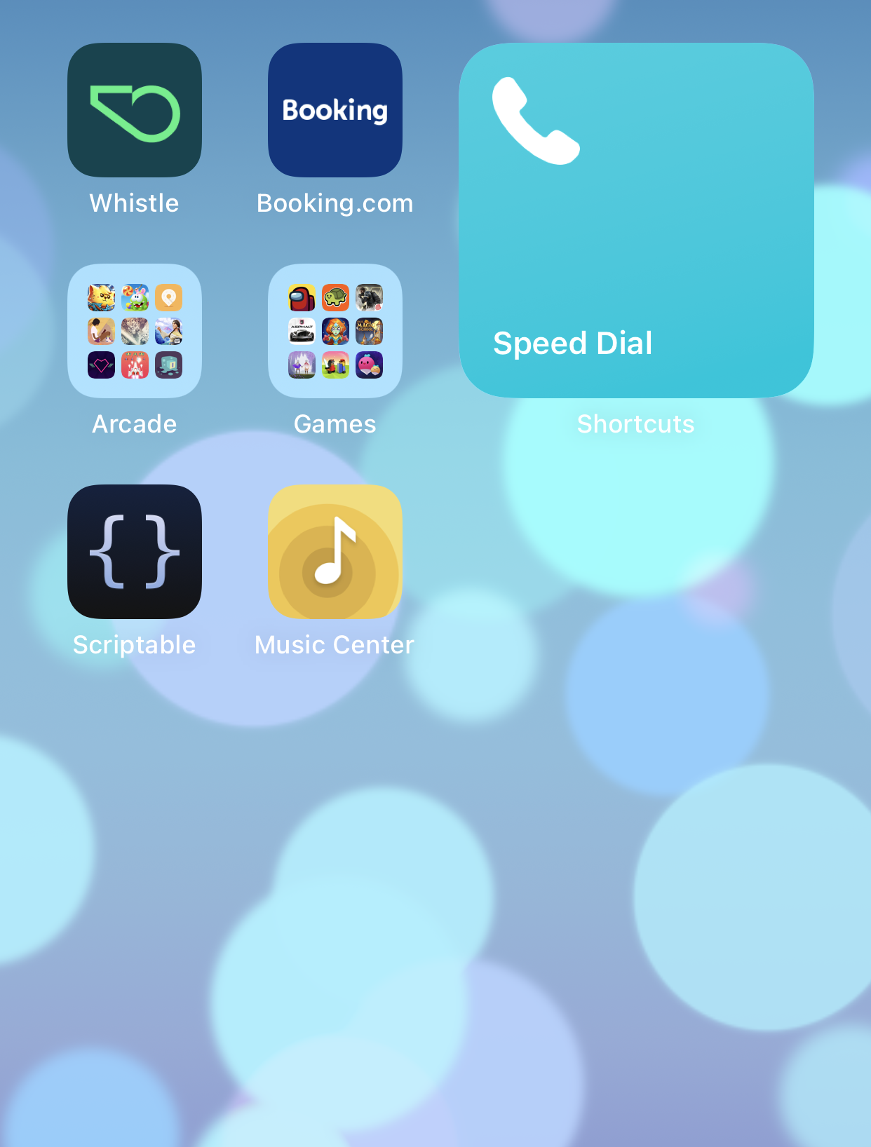 The Speed Dial shortcut as an iOS widget.