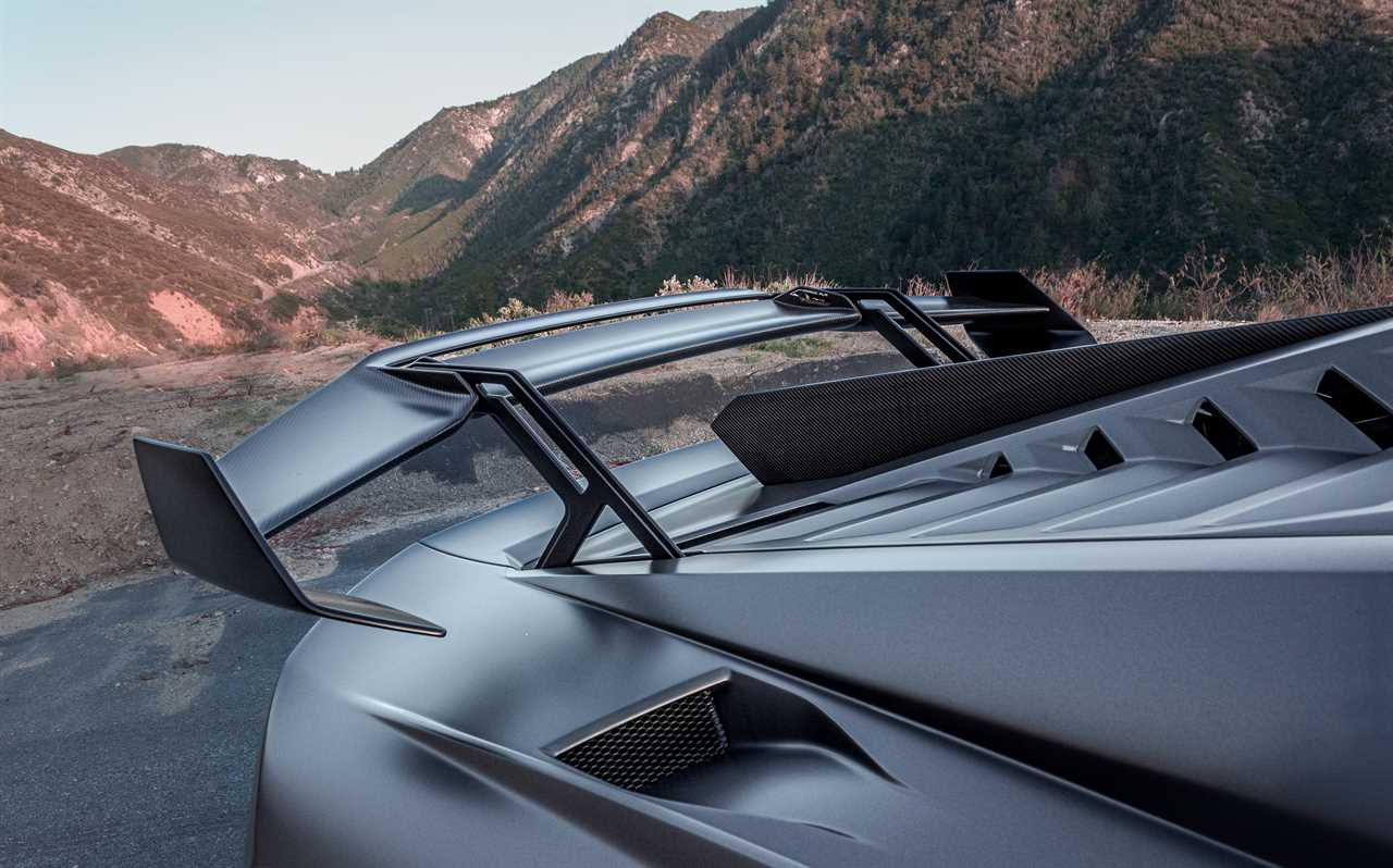A gray Lamborghini Huracan STO.