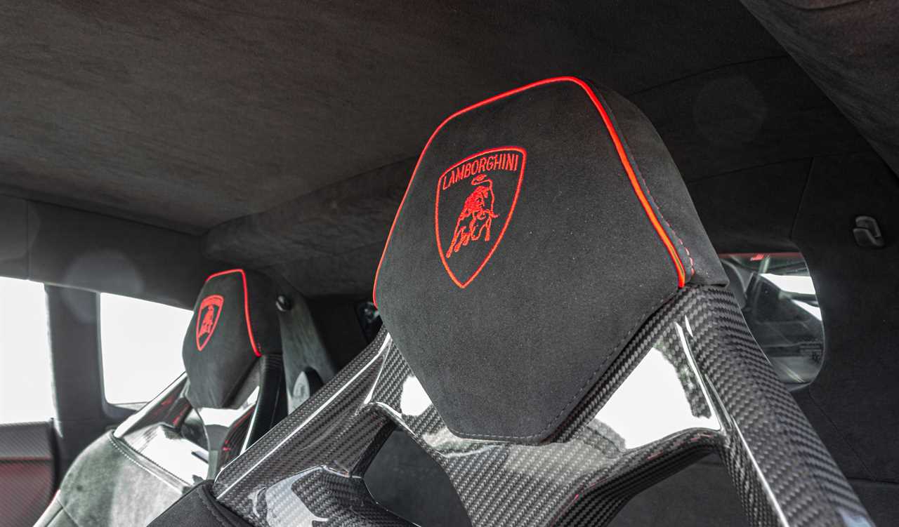 A gray Lamborghini Huracan STO.