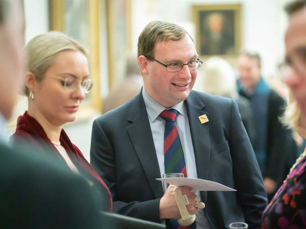 Paul Borrow-Longain with Ilma Bogdan at a Help for Heroes Carol Concert in December 2019