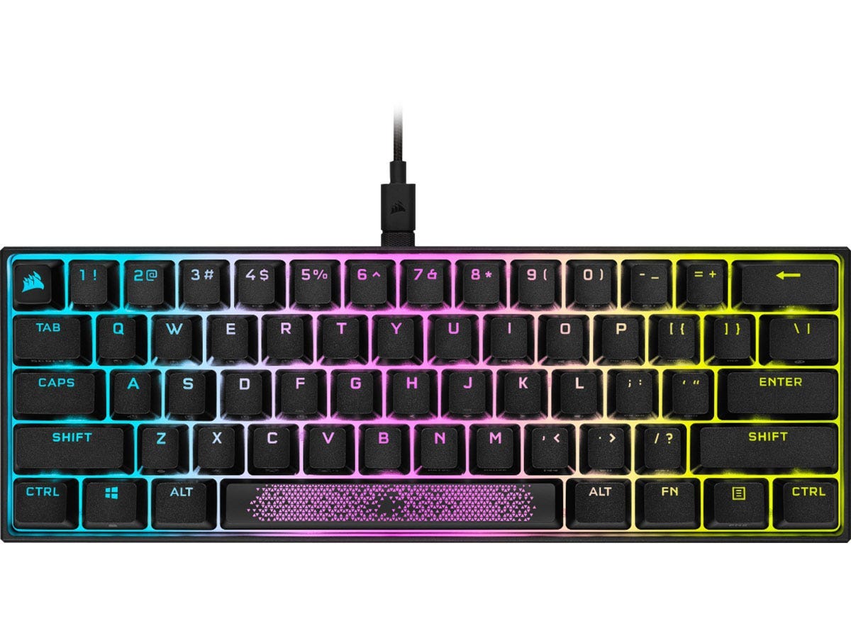 The Corsair K65 RGB Mini packs a lot of what made Corsair’s K100 RGB special in a miniature but formidable package.