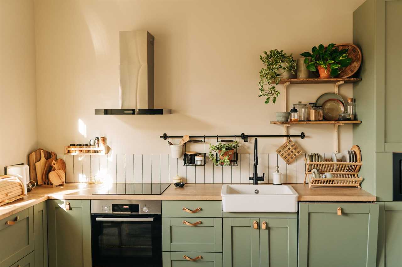 Beautiful kitchen interior with new stylish furniture