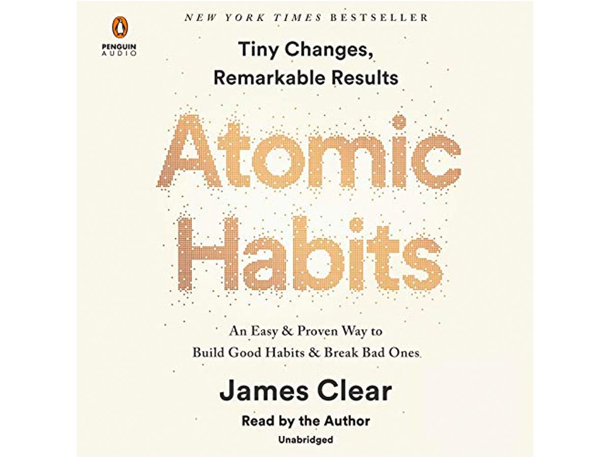 “Atomic Habits” by James Clear audiobook cover