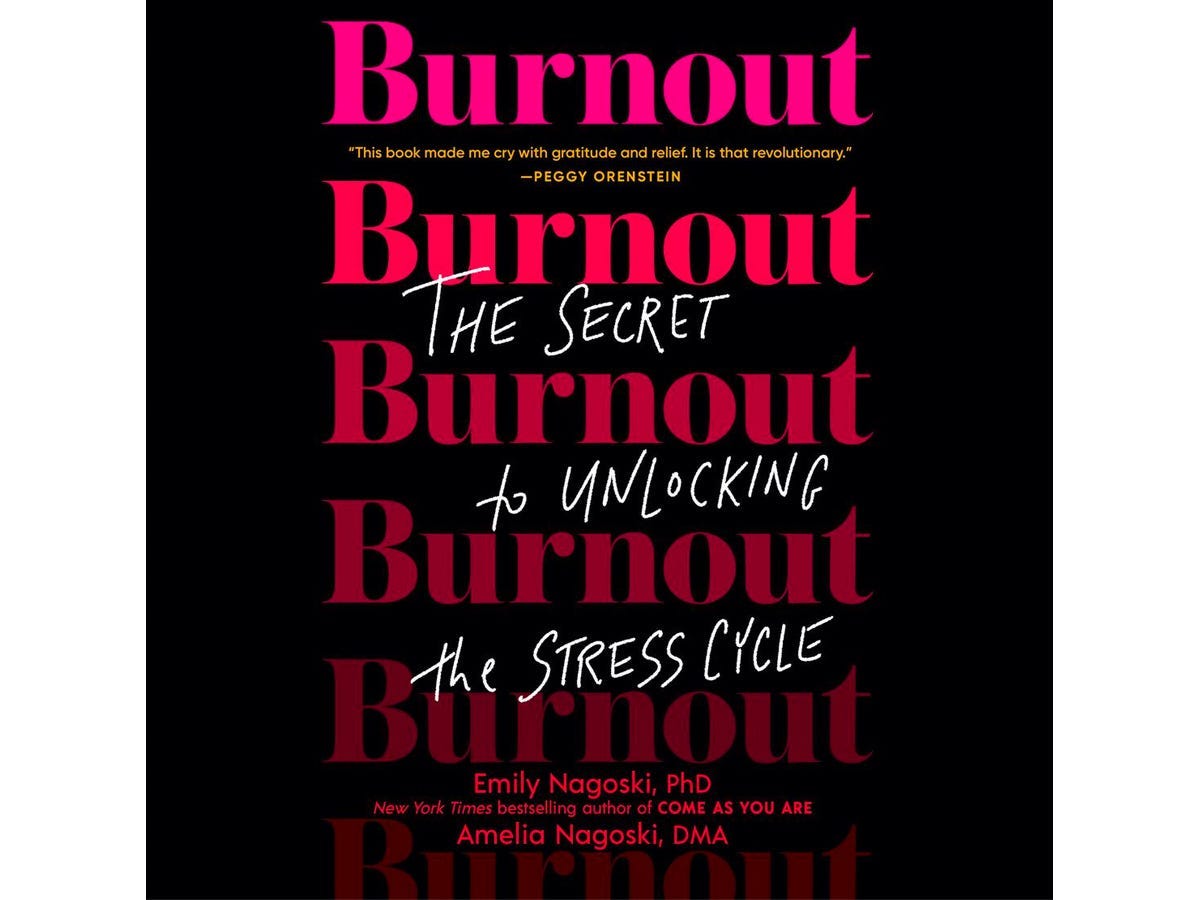 "Burnout" by Emily Nagoski and Amelia Nagoski audiobook cover
