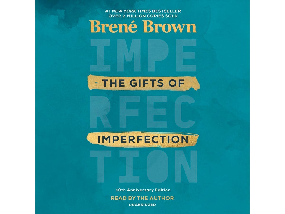 “The Gifts of Imperfection” by Brené Brown audiobook cover.