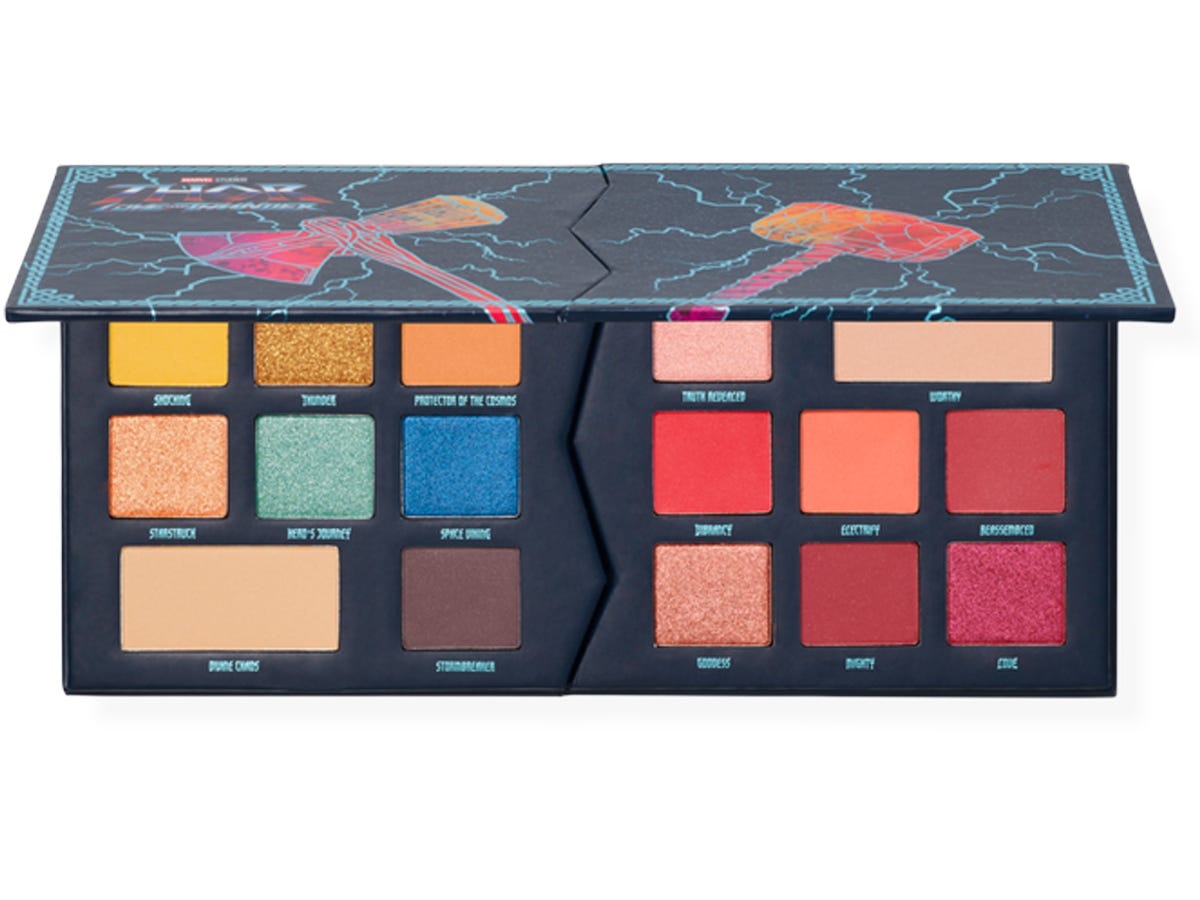 ‘Thor: Love and Thunder’ Be Worthy Break Apart Eye Palette with Thor's hammer and axe on the top