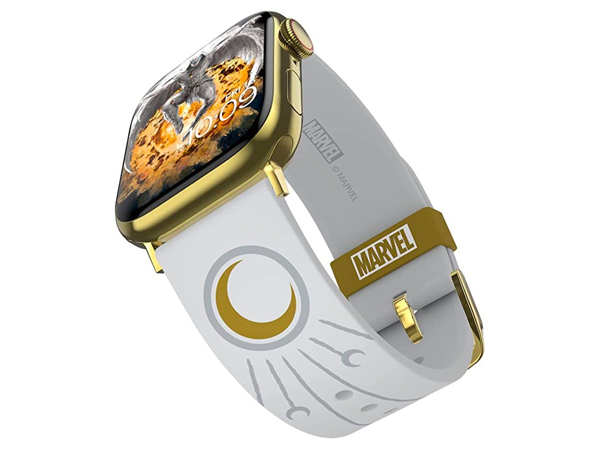 Grey and gold moon night Apple watch band