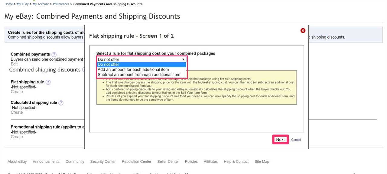 How to combine shipping on eBay