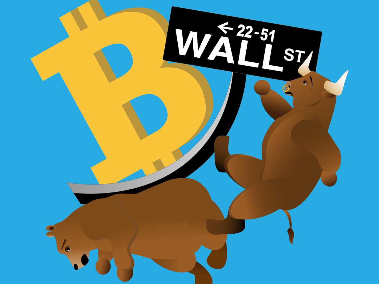 Wall Street crypto graphic