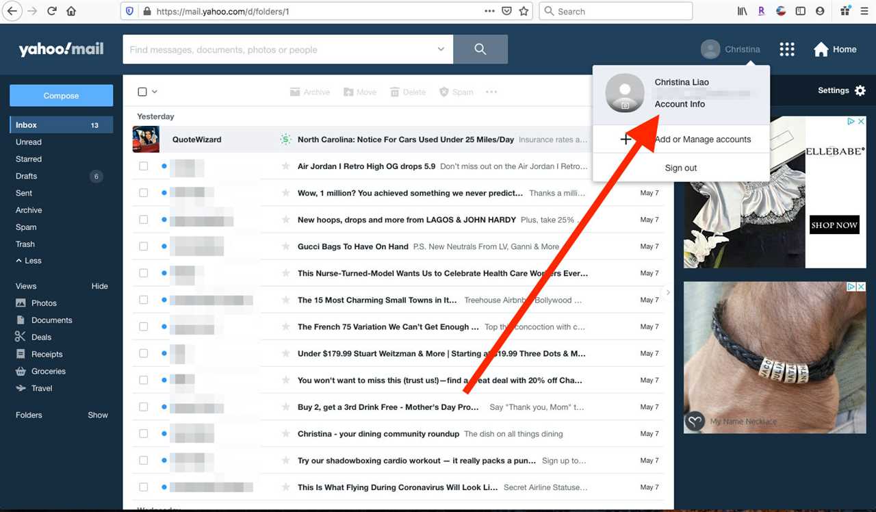 4 change yahoo mail name