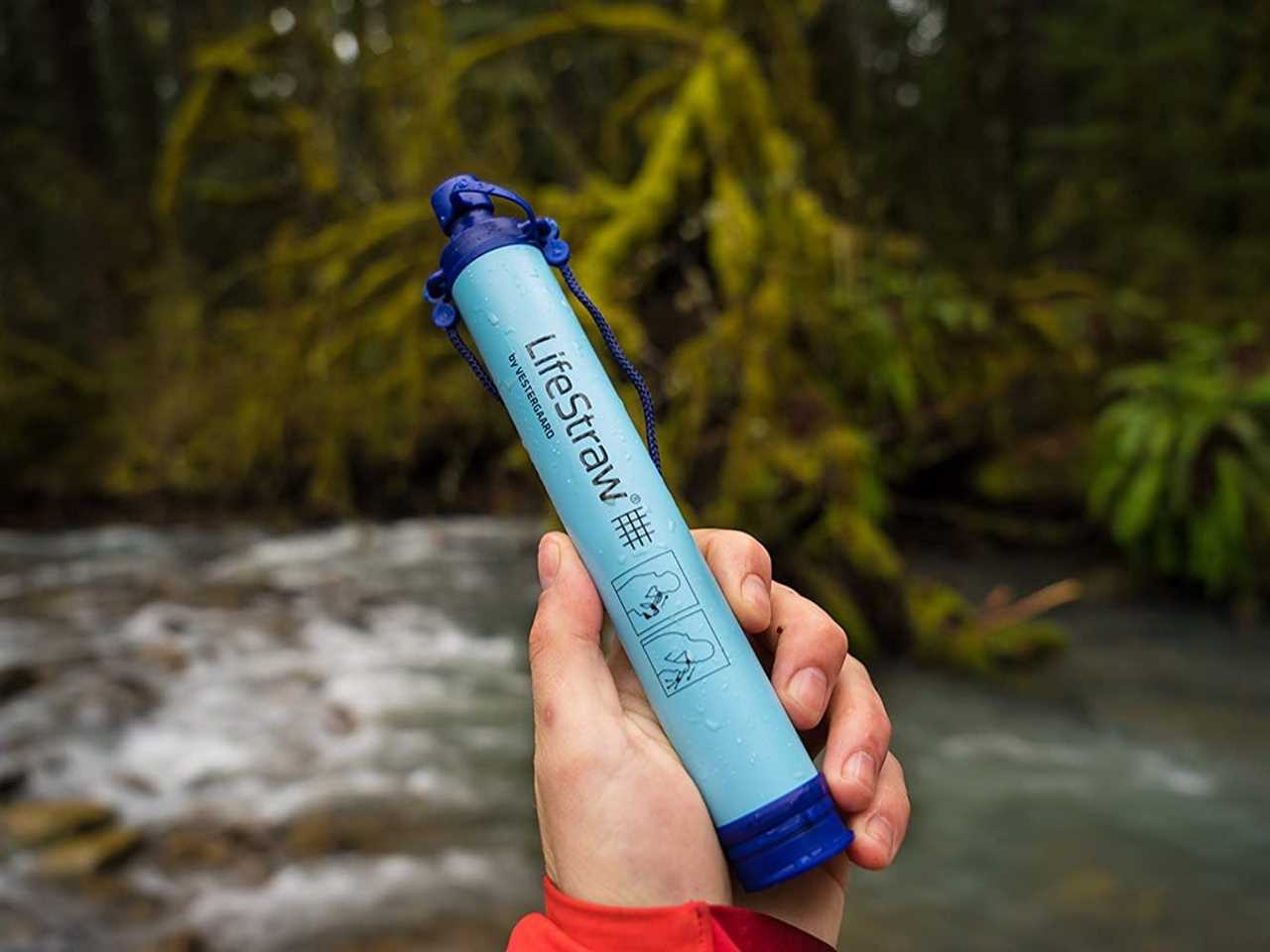 LifeStraw shown against the background of a creek