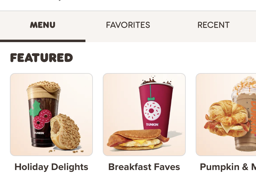 Dunkin' app