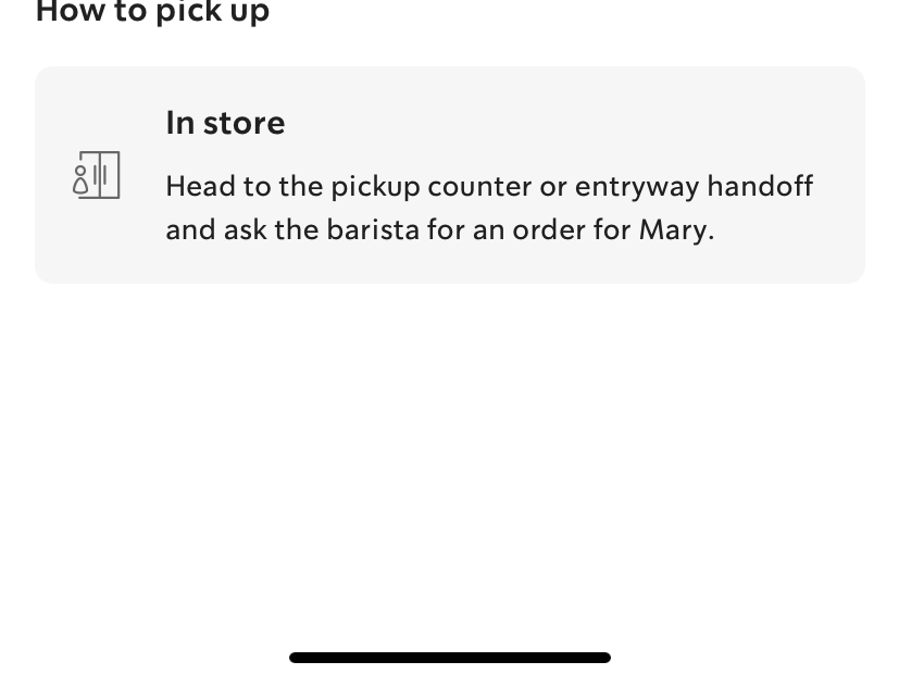 Starbucks mobile order