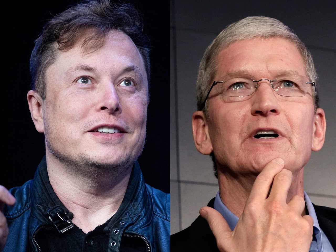 Elon Musk Tim Cook