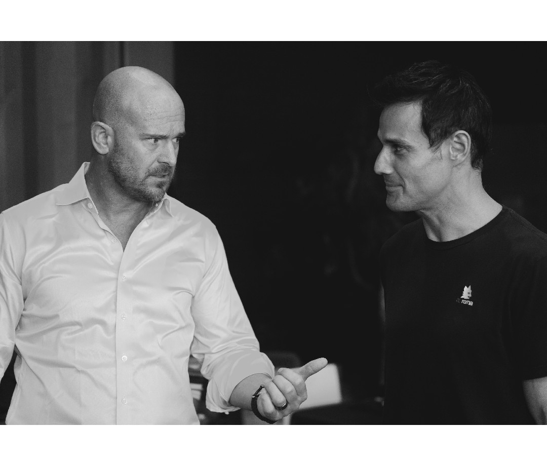 Mike Sarraille speaking with Elia Saikaly.